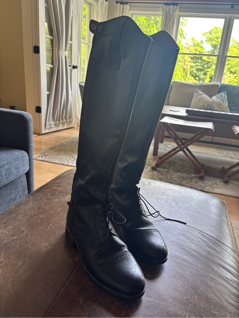 Tall Black Lace-Up Ariat Riding Boots